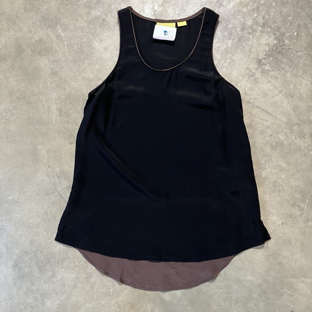 Maeve Anthropologie Shirt Womens Sz 0 Silk Tank Top Racerback Color block